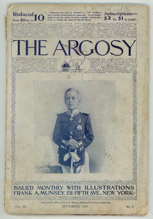 Argosy Sep 1895 SCARCE Pulp; photo cover