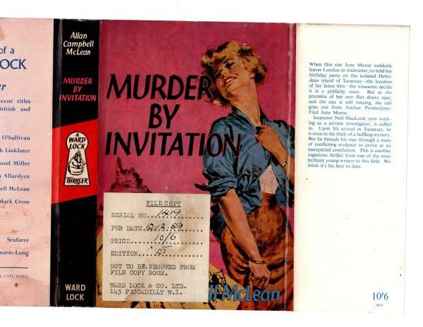 Murder by Invitation by Allan Campbell McLean (First Edition) File Copy