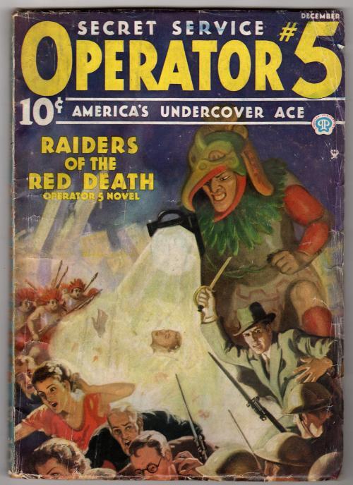 Operator #5 Dec 1935 John Howitt  Death ray Cvr ; 1st Tepperman - Pulp