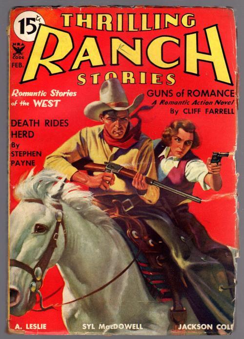 Thrilling Ranch Stories Feb 1935  Cliff Farrell, Stephen Payne,