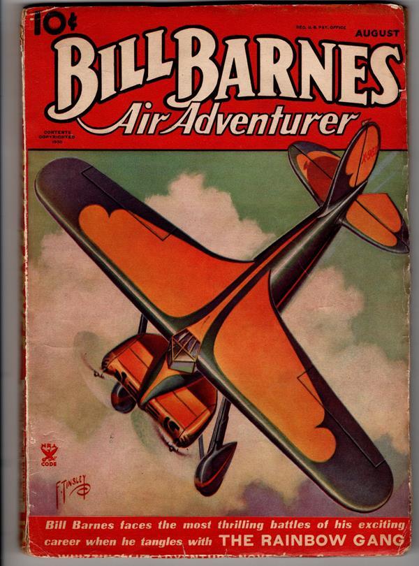 Bill Barnes Air Adventurer  Aug 1935 Aviation hero
