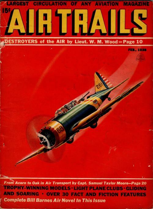 Air Trails Feb 1938 Pulp Frank Tinsley Cvr; Bill Barnes Air Novel by George L...