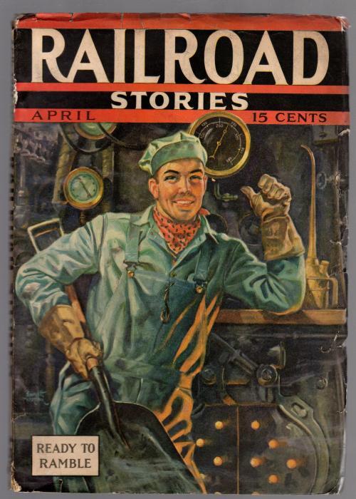Railroad Stories Apr 1937 E. Watson Cvr; John A. Thompson;