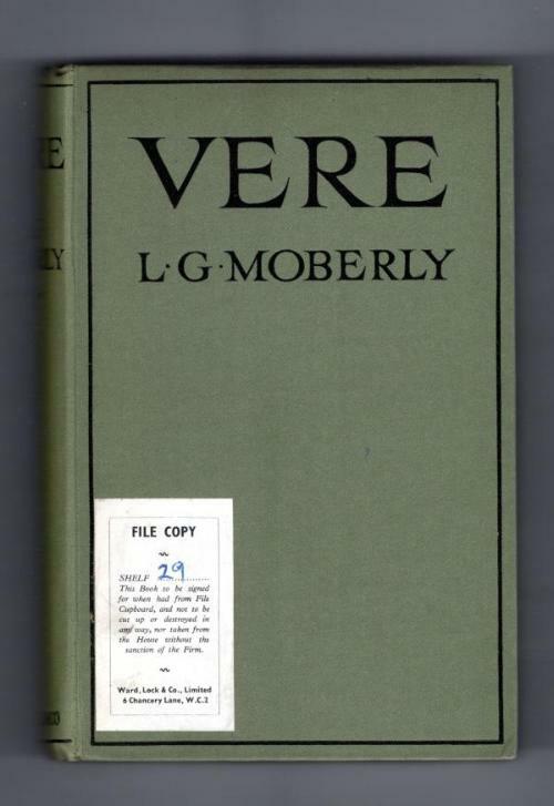 Vere by L. G. Moberly (First Edition) Ward File Copy