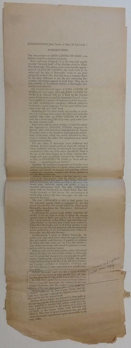 John Carter of Mars and The Giant of Mars (Unbound Galley) by Edgar Rice Burr...