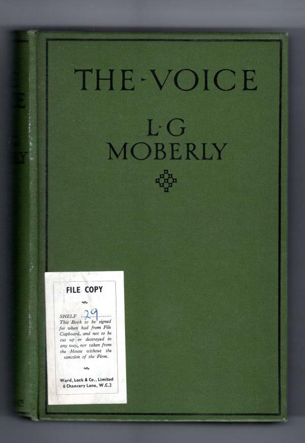 The Voice by L.G. Moberly (First Edition) Ward Lock File Copy