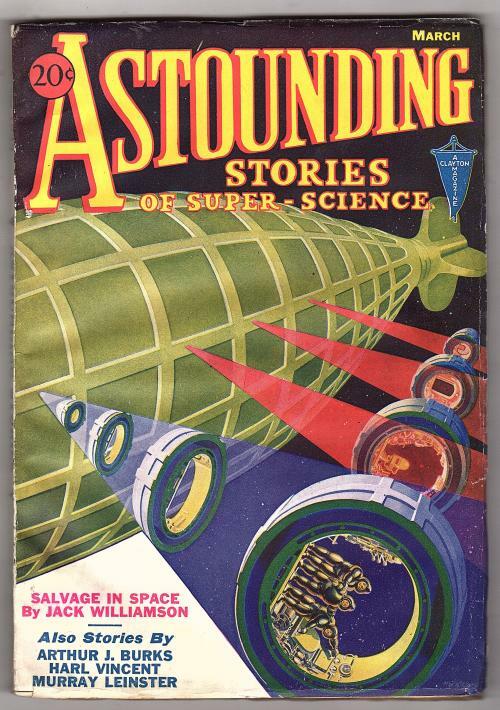 Astounding Mar 1933  Last Clayton Issue; Williamson Cover Story