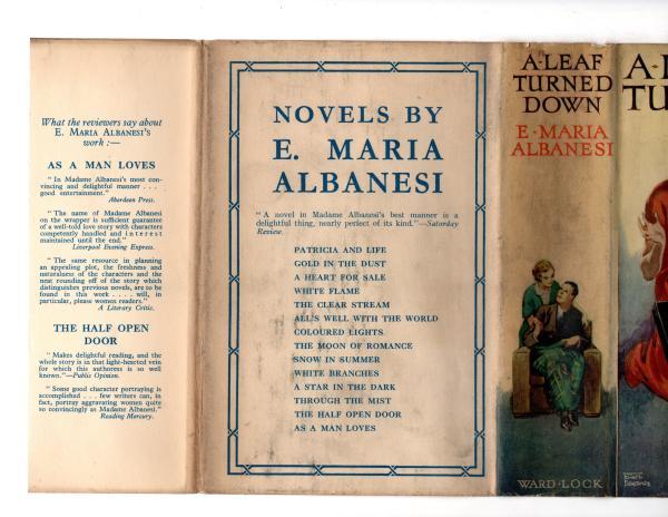 A Leaf Turned Down by E. Maria Albanesi (First Edition) Rare DJ Publisher's Copy