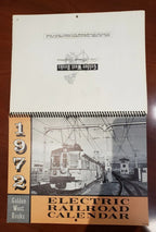 7 Vintage Electric Railroad Calendars, Golden West Books 1971, 1972, 1977, 1978