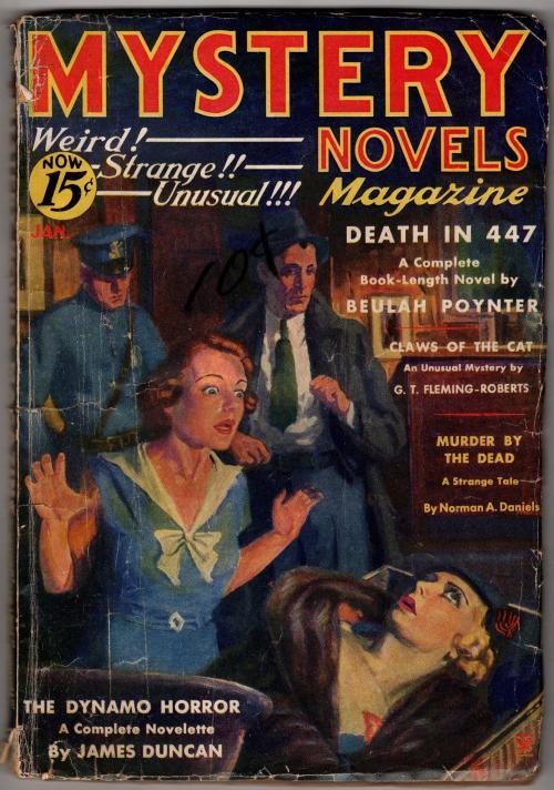 Mystery Novels Magazine Jan 1935 Pulp George Gross Cvr; G. T. Fleming-Roberts...