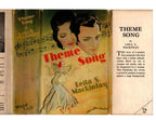 Theme Song by Leila S. Mackinlay (First Edition) Rare DJ Publisher's Copy