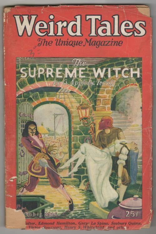 Weird Tales Oct 1926 C. Barker Petrie, Jr. Cvr; Seabury Quinn; August W. Derleth
