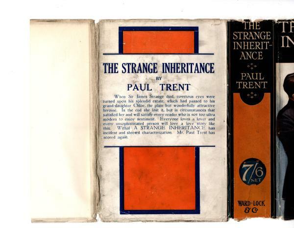 The Strange Inheritance by Paul Trent (1st Ed) Abbey Cvr, Hubin Listed, File ...