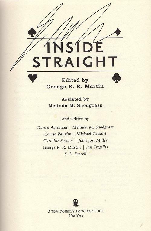 Inside Straight by George R.R. Martin (First Edition) Signed