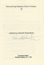 Discovering Modern Horror Fiction 2 by Darrell Schweitzer (editor) Signed