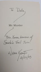 Mr. Murder by Dean Koontz (First Edition) Signed w/Drawing