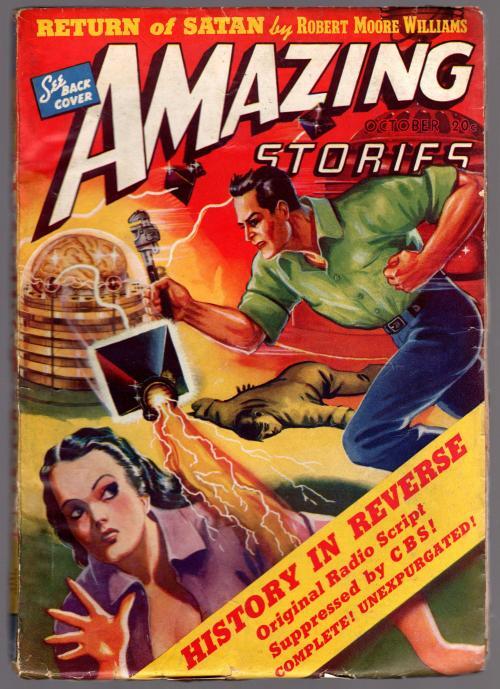 Amazing Stories Oct 1939 History in Reverse Nelson Bond/Eando Binder