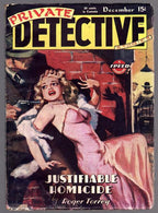 Private Detective Dec 1945 H.J. Ward Cvr, Ray Cummings - Pulp