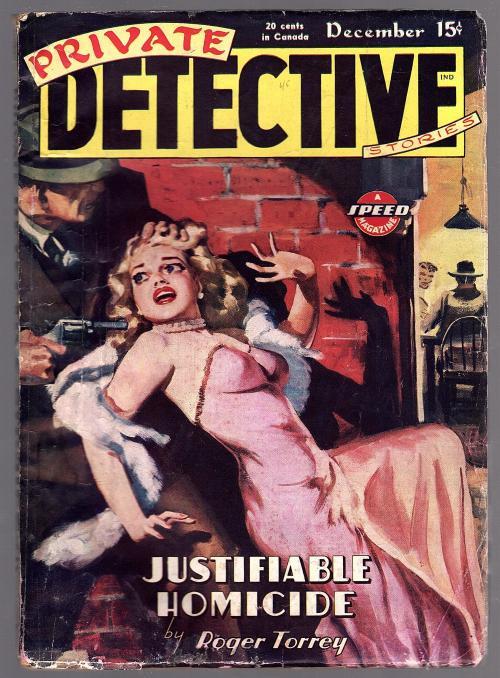 Private Detective Dec 1945 H.J. Ward Cvr, Ray Cummings - Pulp