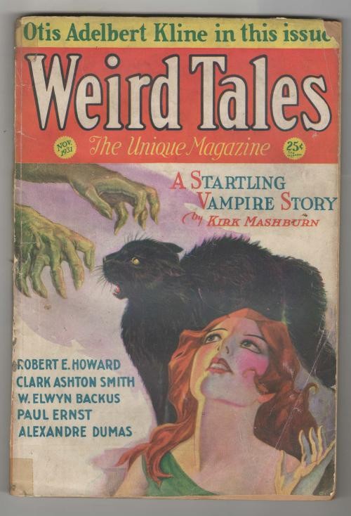 Weird Tales Nov 1931 C. C. Senf Cvr; R. E. Howard; Vampire story; O. A. Kline