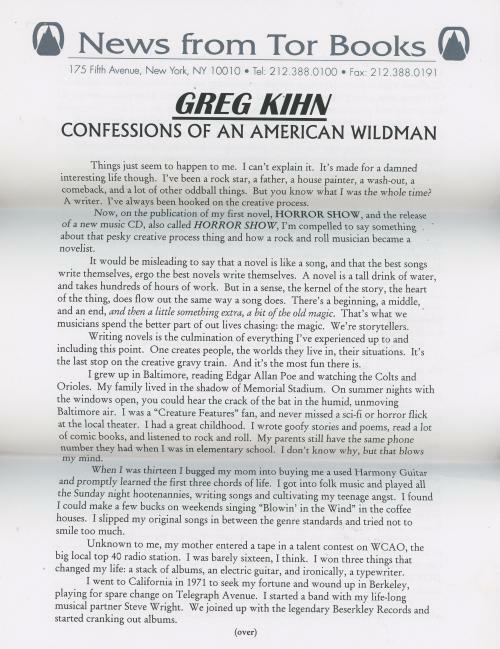 Horror Show by Greg Kihn