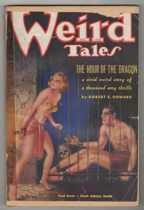 Weird Tales Dec 1935 Brundage Bondage Cvr;  Howard- Conan cover; 1st pub. Finlay