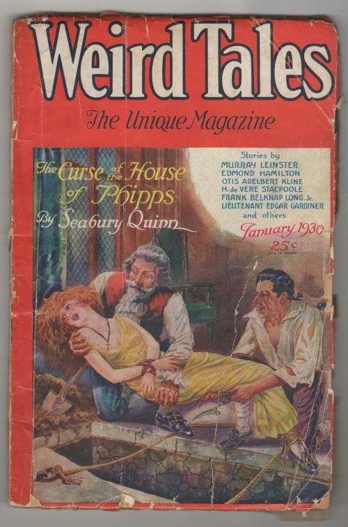 Weird Tales Jan 1930 Bondage Cover, Leinster, Hamilton