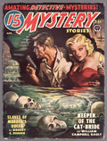 15 Mystery Stories Apr 1950 Busty GG Skeleton Cover Art - Pulp