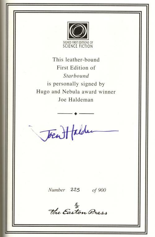 Starbound by Joe Haldeman (First Edition) LTD Signed