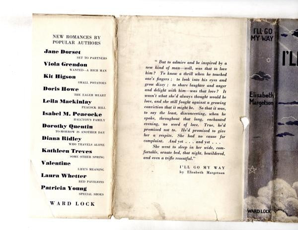 I'll Go My Way by Elisabeth Margetson (First Edition) Ward File Copy