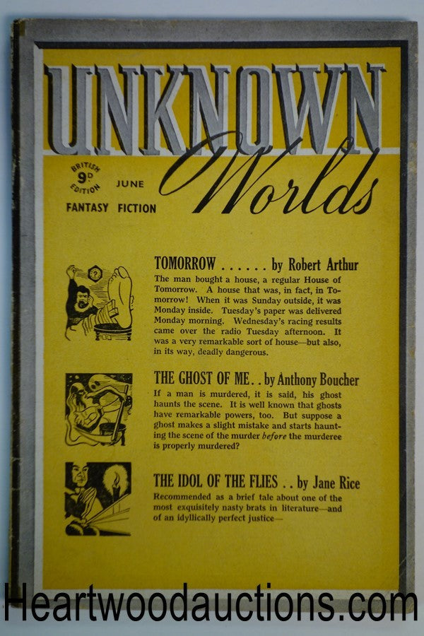 Unknown Worlds (British) Jun 1942 L. Ron Hubbard, N. Bond, F.B. Long, Boucher