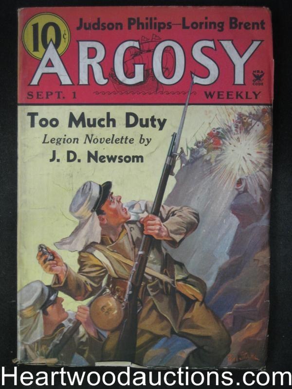 "Argosy" Sept 1 1934 Foreign Legion Cover