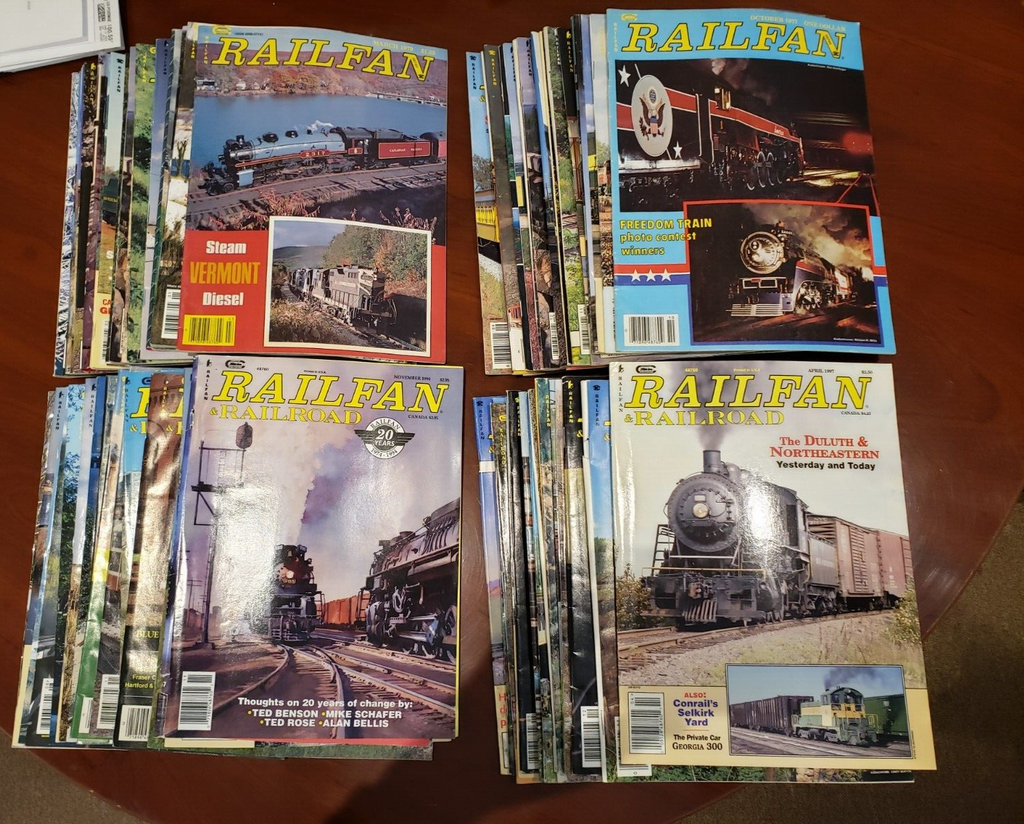 Lot of Railfan Magazines - 176 Issues 1970's-00's