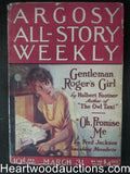 Argosy Mar 31, 1923 David Fox  Shadowers, J.S. Fletcher crime story