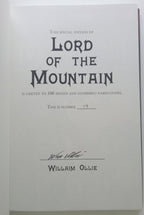 Lord of the Mountain by William Ollie (First Hardcover) Signed, Limited Copy #14