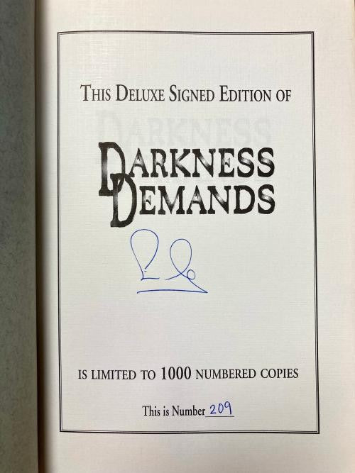 Darkness Demands by Simon  Clark (Signed) 1st ed LTD #209