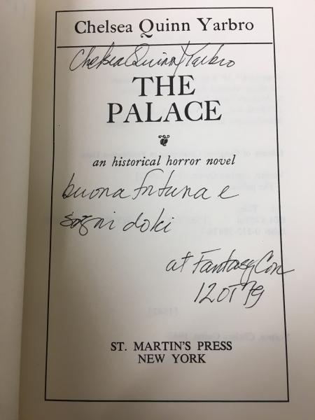 The Palace by Chelsea Quinn Yarbro (First Edition) Signed