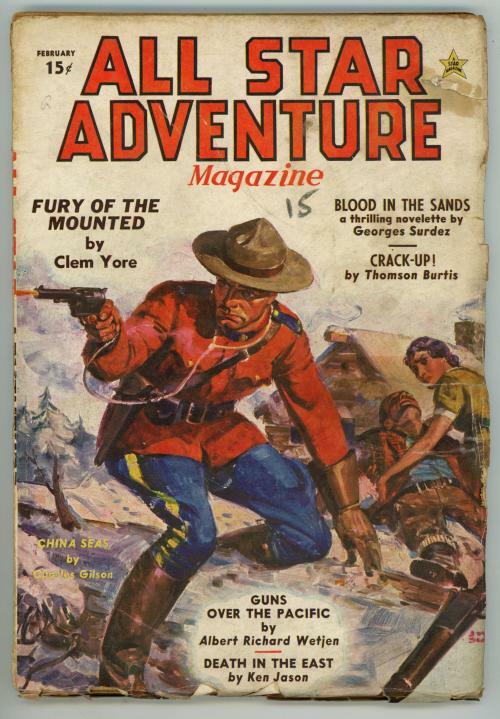 All Star Adventure Feb 1937 JW Scott Cover Art; Uncommon Last Issue