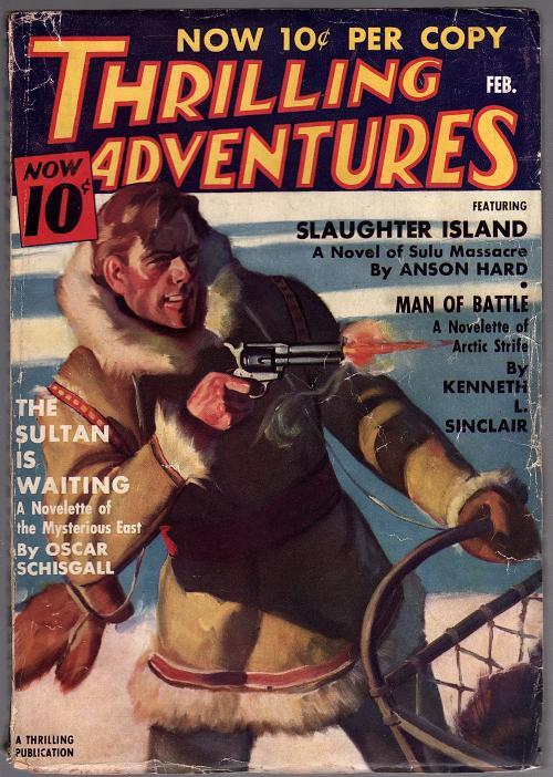 Thrilling Adventures Feb 1937 Anson Hard Oscar Schisgall - Pulp
