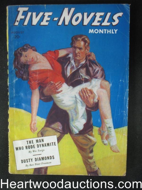 Five Novels Monthly August 1939  GGA Cvr Sterling Stewart