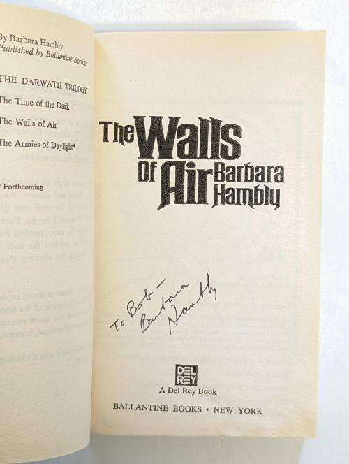 The Walls of Air by Barbara Hambly First Edition Signed