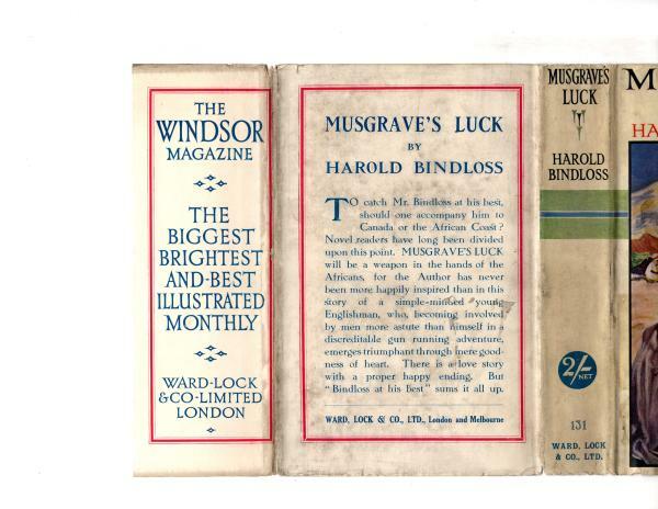 Musgrave's Luck by Harold Bindloss (First Edition) Ward File Copy