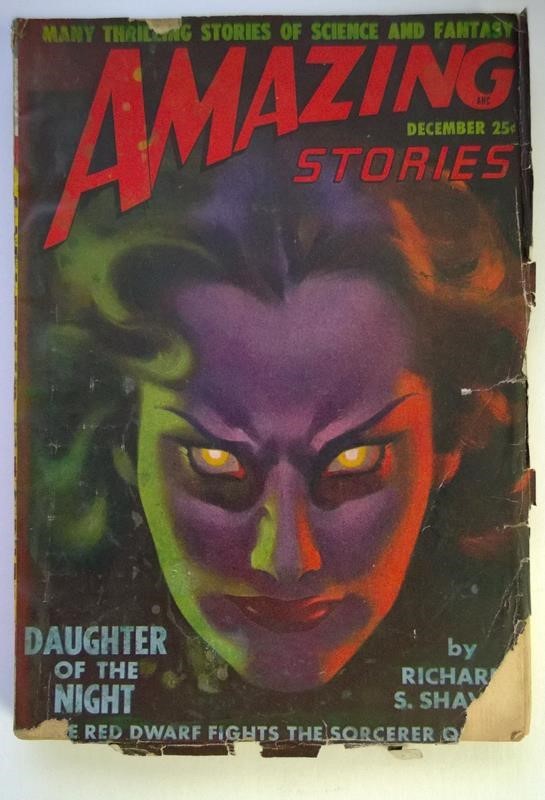 "Amazing Stories" December 1948 Wild Sorcerer Queen Cvr