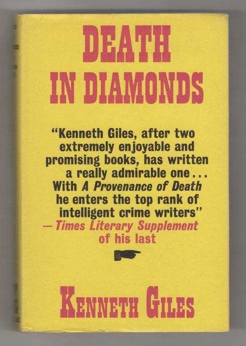 Death in Diamonds by Kenneth Giles (First UK Edition) Giollancz File Copy