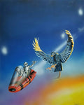 Colin P. Langeveld Original Art - When the Sky Lords Meet 14â€ x 11 1/2â€