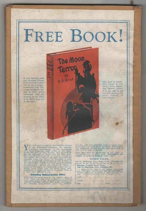 Weird Tales Apr 1932 C.C. Senf Cvr; Lovecraft; Hamilton; Quinn; CA Smith; OA ...