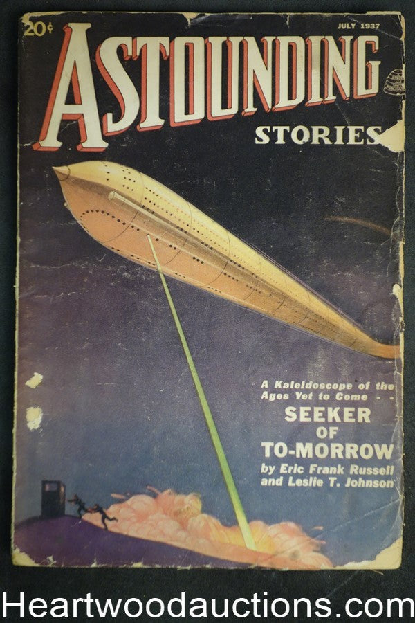Astounding Jul 1937 First scifi by Robert Moore; Eric Frank Russell