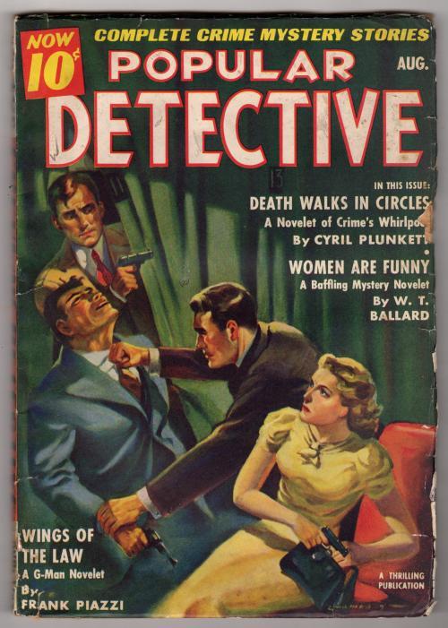 Popular Detective Aug 1939 Norman Daniels, Morey cvr