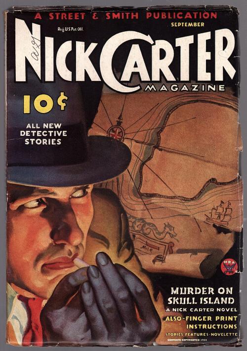 Nick Carter Sep 1934 Nick Carter - Murder on Skull Island - Pulp