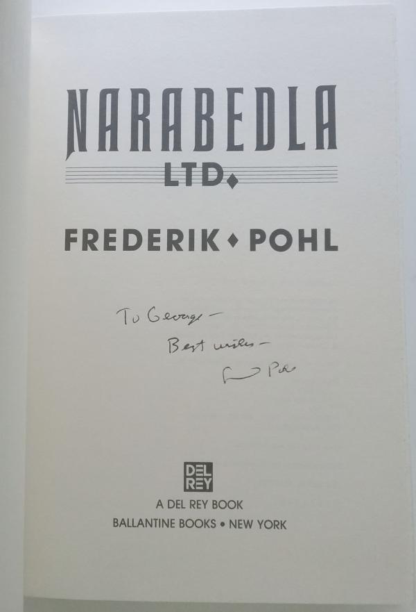 Narabedla Ltd. by Frederik Pohl (First Edition) Signed